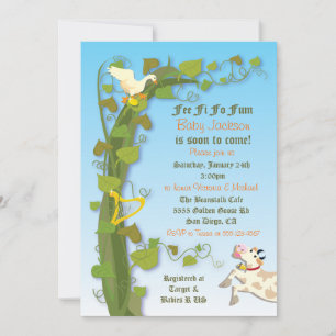 Jack and the Beanstalk Baby Shower Invitations