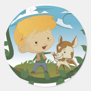 Jack and the Beanstalk Classic Round Sticker