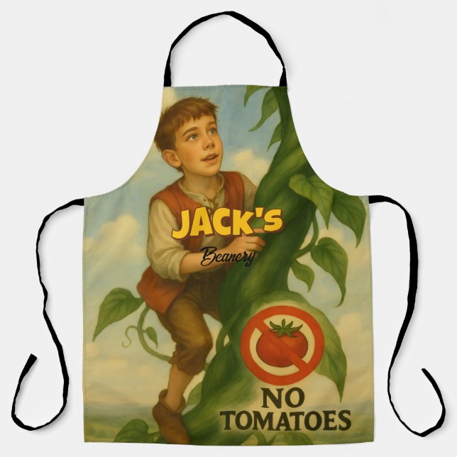 Jack and the Beanstalk Personalised  Apron (Front)