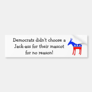 Jack-ass mascot bumper sticker