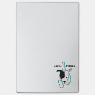 "Jack Attack" Jack Russell Terrier Postit Notes