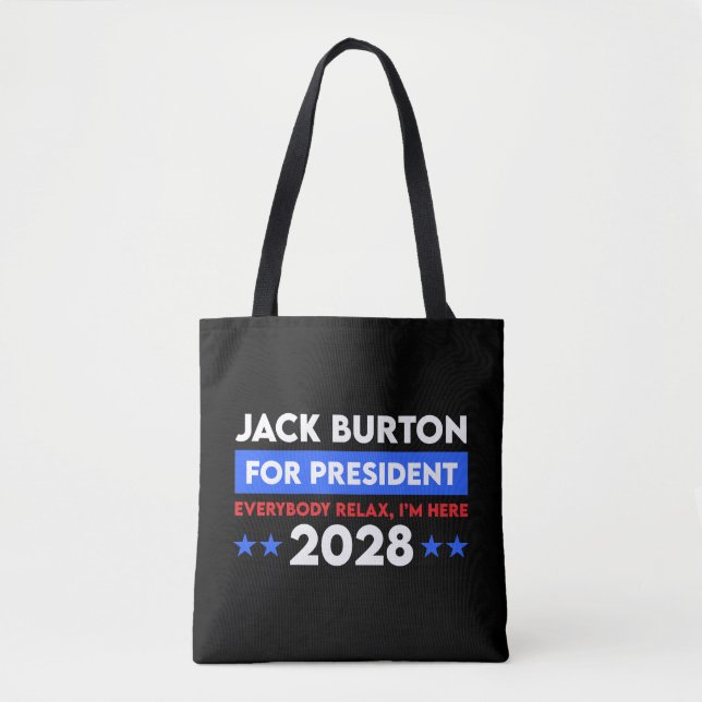 Jack Burton For President 2028 Tote Bag (Front)