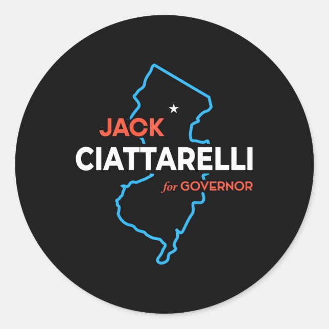 Jack Ciattarelli New Jersey Governor Election 2025 Classic Round Sticker (Front)