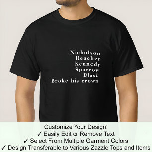 Jack Custom Forename Famous Name Trend Custom 02W T-Shirt