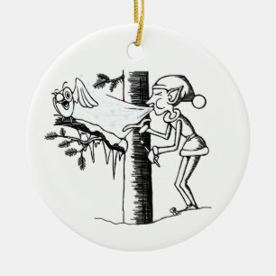 Jack Frost Ceramic Tree Decoration