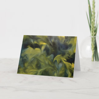 Jack Frost In Blue Grey and Yellow Abstract Art Card