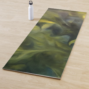 Jack Frost In Blue Grey and Yellow Abstract Art Yoga Mat