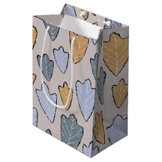 Jack Frost Leaves Pattern Medium Gift Bag