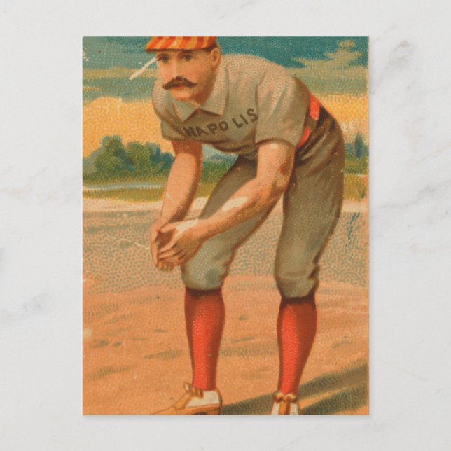 Jack Glasscock Vintage Indianapolis Hoosiers Postcard (Front)