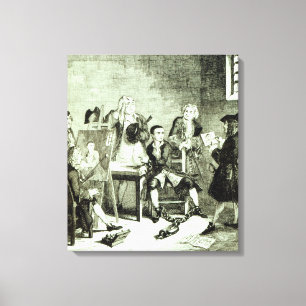 Jack in Newgate Ward having portraits taken by Sir Canvas Print