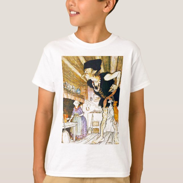 Jack In The Beanstalk T Shirt by Arthur Rackham (Front)