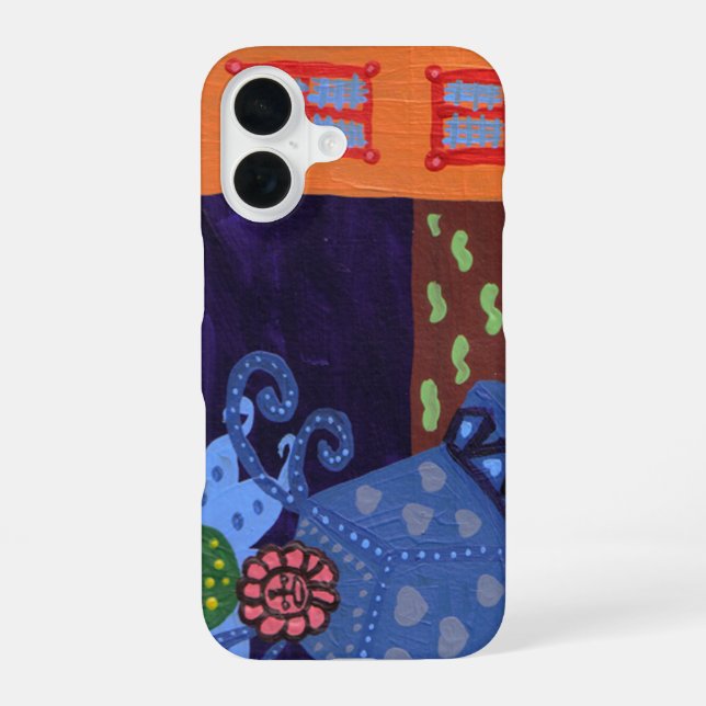 jack in the box flower iPhone 16 case (Back)