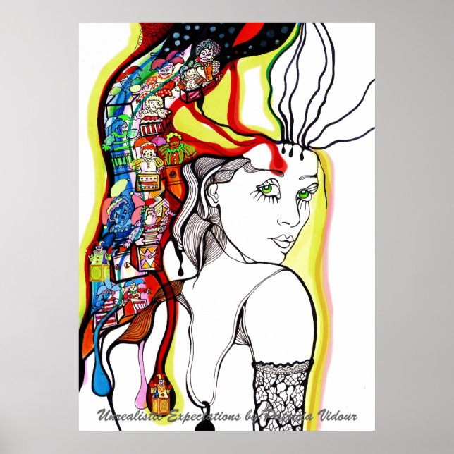 Jack in the box Girl Portrait Poster (Front)