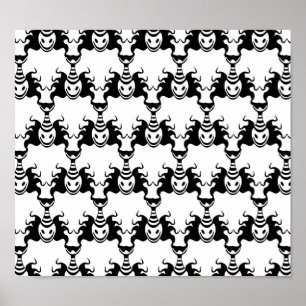Jack in the Box Interlocking Pattern Poster