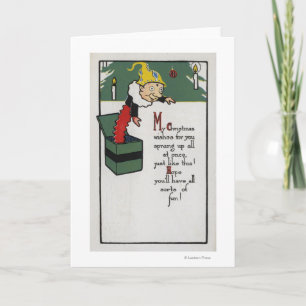 Jack-in-the-Box Sending Christmas Wishes Holiday Card