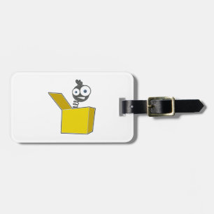 Jack in the box toy luggage tag