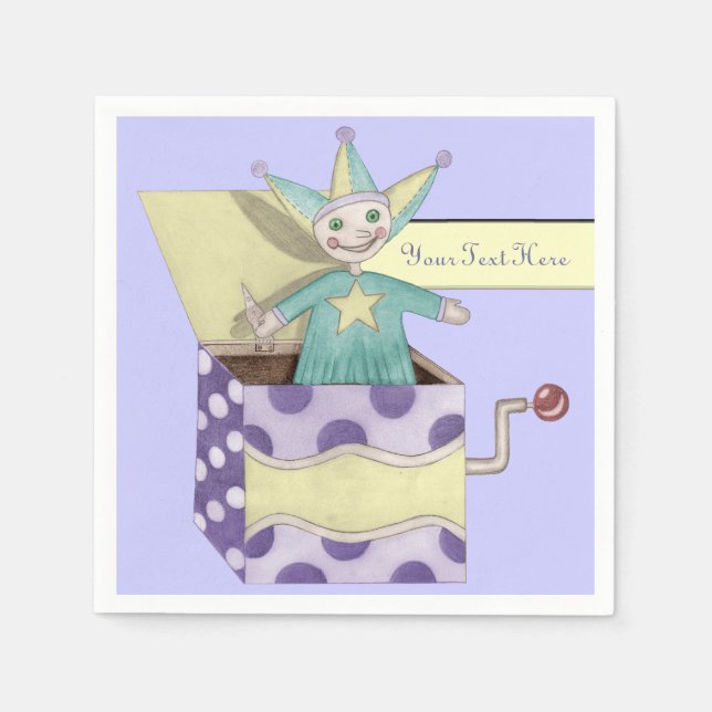 Jack-in-the-Box - Traditional Toys (pastel) Napkin (Front)