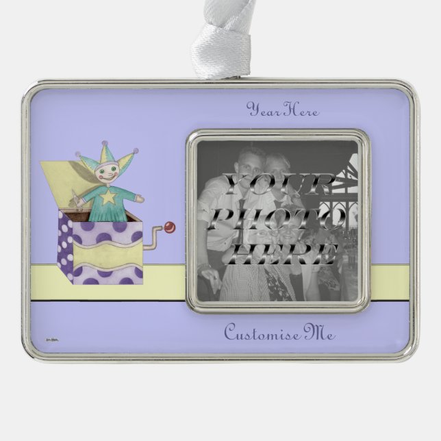 Jack-in-the-Box - Traditional Toys (pastel) Silver Plated Framed Ornament (Front)