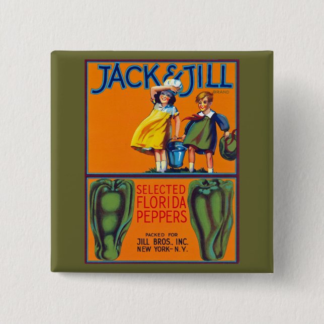 Jack & Jill Florida Peppers 15 Cm Square Badge (Front)
