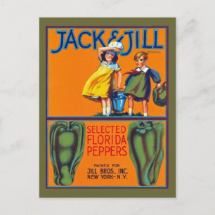 Jack & Jill Florida Peppers Postcard
