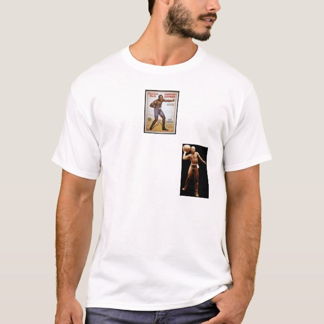 Jack Johnson 1910 fight T-Shirt (Front)
