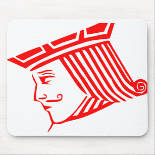 Jack King Game Cards Hearts Red Deck Mouse Mat