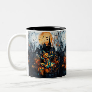 JACK LANTERN CAN'T WAIT FOR HALLOWEEN Two-Tone COFFEE MUG