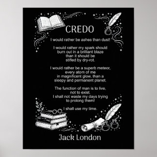 Jack London’s Credo Poster
