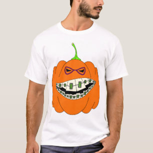 Jack-O-Braces Braces Pumpkin Lantern Halloween T-Shirt