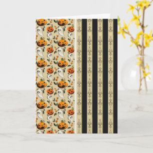 Jack-o-Ghost Yellow Stripes Card
