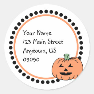 Jack-O-Lantern Address Label