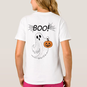 Jack-o’-lantern and A White Ghost Boo Halloween T-Shirt