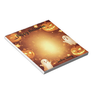 Jack o Lantern and Ghosts Notepad