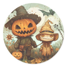 Jack O Lantern and Scarecrow