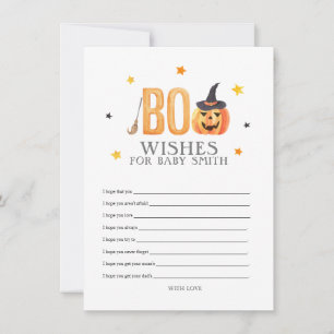 Jack-o-lantern Baby Shower, Wishes for Baby Card
