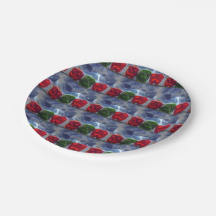 Jack O Lantern Bell Peppers Paper Plate