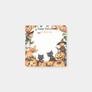 Jack o Lantern, Black Cats and Scarecrow  Post-it Notes