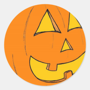 Jack o' Lantern Blue Stickers