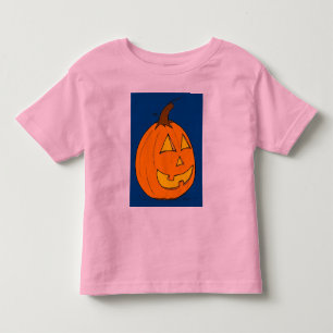 Jack o' Lantern Blue Toddlers Ringer T-Shirt