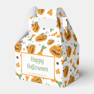 Jack-o-Lantern & Bones Spooky Custom Halloween Favour Box