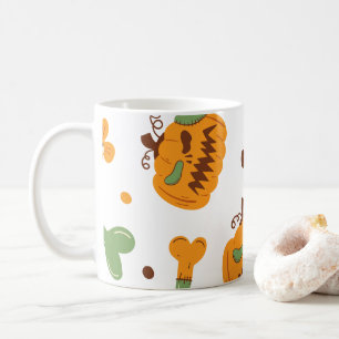 Jack-o-Lantern & Bones Spooky Halloween Coffee Mug