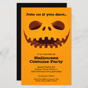Jack o' Lantern Budget Halloween Invitations