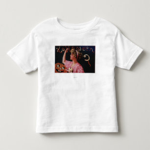 Jack-O-Lantern by Woman Peeling Apple Toddler T-Shirt