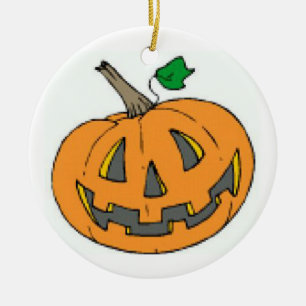 Jack-o-Lantern Ceramic Tree Decoration