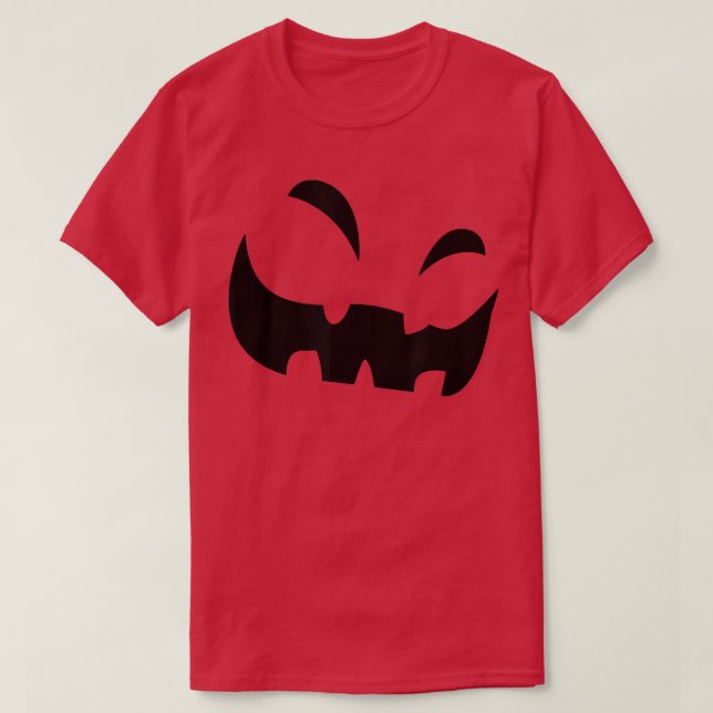 Jack O Lantern Costume Scary Pumpkin Face Hallowee T-Shirt (Design Front)