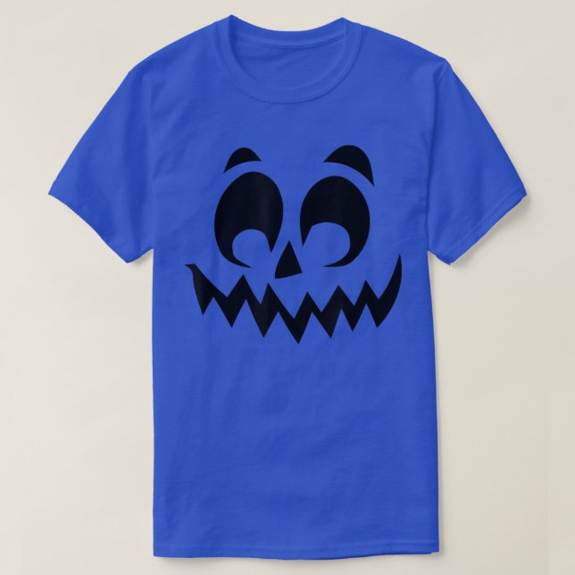 Jack O Lantern Costume Scary Pumpkin Face Hallowee T-Shirt (Design Front)