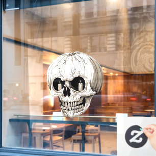Jack O Lantern Cranium Halloween Gothic Window Cling