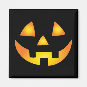 Jack O Lantern Creepy Pumpkin Face Halloween Magnet