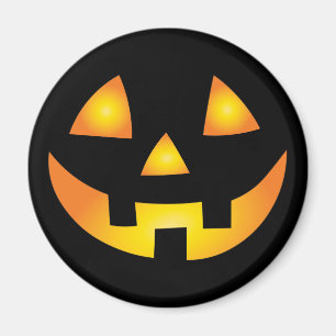 Jack O Lantern Creepy Pumpkin Face Halloween Magnet