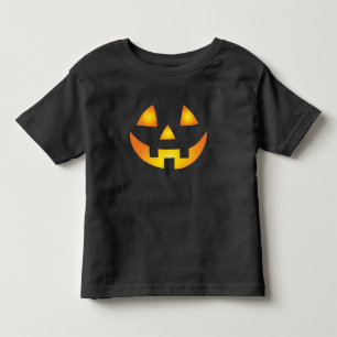 Jack O Lantern Creepy Pumpkin Face Halloween Toddler T-Shirt